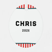 Ornement En Métal piste et terrain personnalisés (Verso)