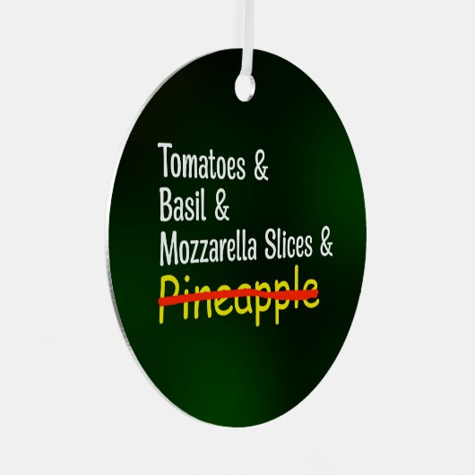 Ornement En Métal Pizza Margherita W/O Ananas Noël (Avant droite)