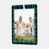 Ornement En Métal Plaid Grandma 2 Photos Christmas Campbell Tartan (Avant gauche)