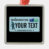 Ornement En Métal Plaque de licence Washington Sasquatch (Devant)