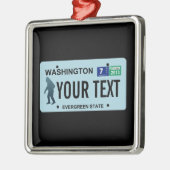 Ornement En Métal Plaque de licence Washington Sasquatch (Gauche)
