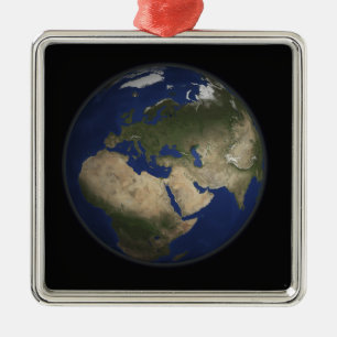 Ornement En Métal Pleine vue de la terre de l'Afrique, de l'Europe,