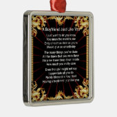 Ornement En Métal Poème d'ami - conception noire (Droite)