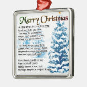 Ornement En Métal Poème de belle-fille - conception de Noël (Gauche)