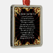 Ornement En Métal Poème de frère - conception noire (Droite)