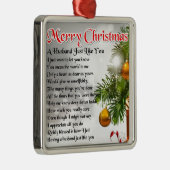 Ornement En Métal Poème de mari - conception de Noël (Droite)
