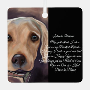 Ornement En Métal Poésie du Labrador Retriever