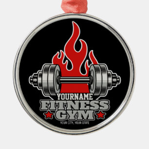 Ornement En Métal Poids Personnalisé Levant Dumbbell Fitness Gym