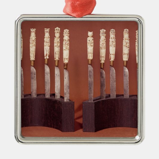 Ornement En Métal Poignées découpées de couteau montrant les (Devant)