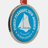 Ornement En Métal Point Pleasant NJ (sloop) (Droite)