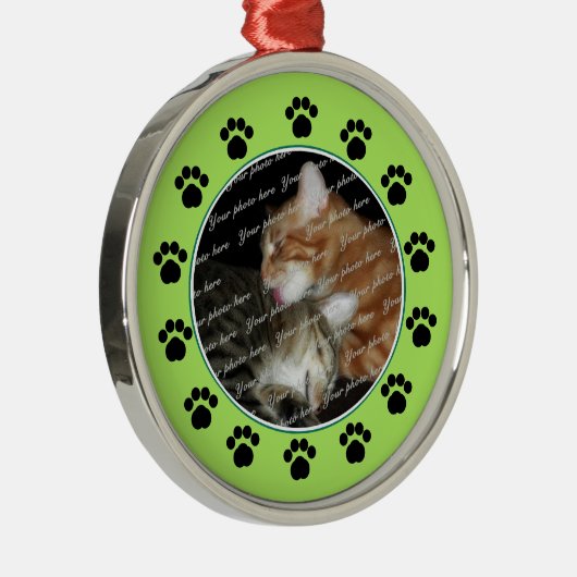 Ornement En Métal Pois de compagnie/ Vert (Droite)