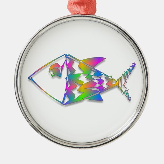 Ornement En Métal Poisson Abstrait (Devant)