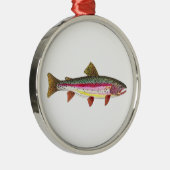 Ornement En Métal Poisson de truite arc-en-ciel (Droite)