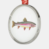 Ornement En Métal Poisson de truite arc-en-ciel (Gauche)