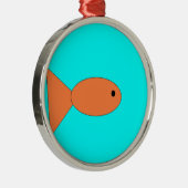 Ornement En Métal poissons rouges nageant dans l'océan, art par les (Droite)