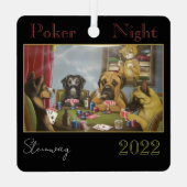 Ornement En Métal Poker Playing Dogs (Verso)