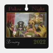 Ornement En Métal Poker Playing Dogs (Recto)