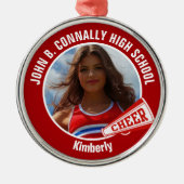 Ornement En Métal Pom-pom girl rouge photo secondaire Noël (Devant)