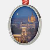 Ornement En Métal Pont de chaîne et Pleine lune de nuit (Gauche)