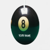 Ornement En Métal Pool Billard Huit Bal Personnalisé (Avant gauche)