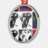 Ornement En Métal Pop Art Elephants (Gauche)