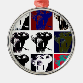 Ornement En Métal Pop Art Elephants