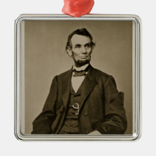 Ornement En Métal Portrait d'Abraham Lincoln (1809-65) (photo de