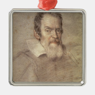 Ornement En Métal Portrait d'astronome de Galileo Galilei
