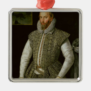 Ornement En Métal Portrait de monsieur Walter Raleigh, 1598