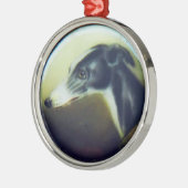 ORNEMENT EN MÉTAL PORTRAITS DE CHIENS VICTORIENS MINIATURE (Gauche)