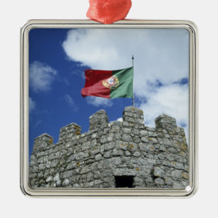 Ornement En Métal Portugal, Sintra. Drapeau portugais sur la tour du