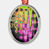 Ornement En Métal Poster d'art Abstrait Neon Glitch Imprimer (Gauche)