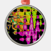 Ornement En Métal Poster d'art Abstrait Neon Glitch Imprimer (Devant)