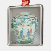 Ornement En Métal Pot oviforme polychrome de Swatow, fin du 16ème (Gauche)