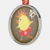 Ornement En Métal Poulet de roche de Punk (Gauche)