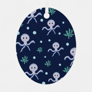 Ornement En Métal Poulpe sous la mer motif pour enfants