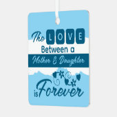 Ornement En Métal Pour maman mère et fille toujours bleu (Avant gauche)