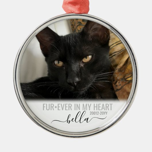 Ornement En Métal Pour toujours dans mon coeur Pet Memorial Keepsaké (Devant)