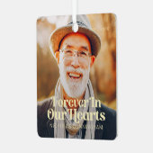 Ornement En Métal Pour toujours dans nos coeurs Élégant Mémorial Pho (Avant gauche)