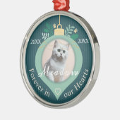 Ornement En Métal Pour toujours en notre photo de mémorial d'animal (Gauche)