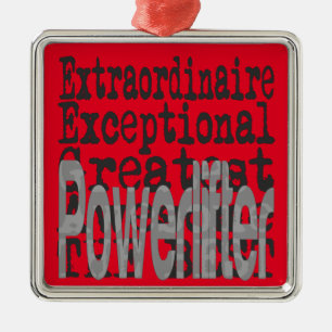 Ornement En Métal Powerlifter Extraordinaire