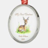 Ornement En Métal Premier cerf naturel de Noël (Gauche)