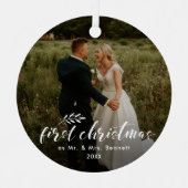 Ornement En Métal Premier Noël Chic Fêtes manuscrites (Recto)