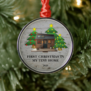 Ornement En Métal Premier Noël dans ma petite maison rustique