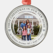 Ornement En Métal Premier Noël dans notre nouvelle maison (Devant)