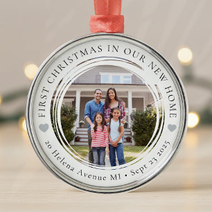 Ornement En Métal Premier Noël dans notre nouvelle maison