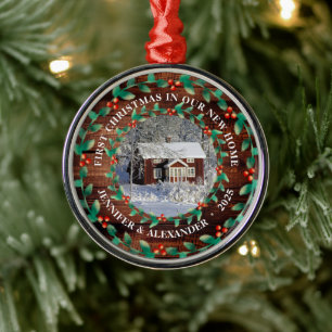 Ornement En Métal Premier Noël dans notre nouvelle maison photo en b