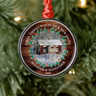 Ornement En Métal Premier Noël dans notre nouvelle maison photo en b