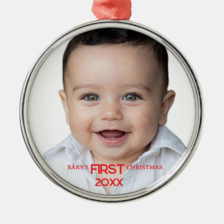 Ornement En Métal Premier Noël de bébé personnalisé