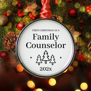 Ornement En Métal Premier Noël en tant que Conseiller de Famille
